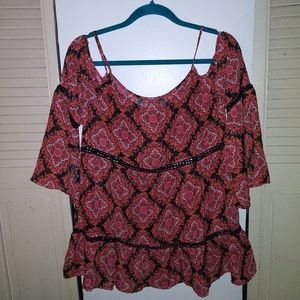 Paper Crane Boho Blouse Sz L